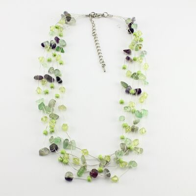 WSWN0060FL - MIA - Fluorite Gemstone Necklace