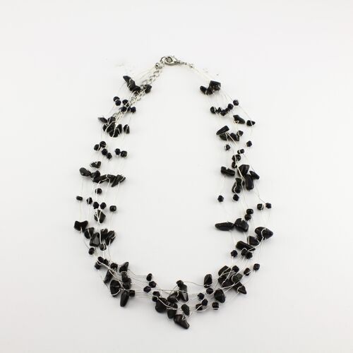 WSWN0060ON - MIA -Black Onyx Gemstone Necklace