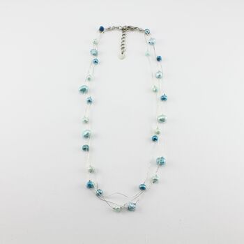 WSWN0050BL - MILLY - Collier de perles d'eau douce bleues 1
