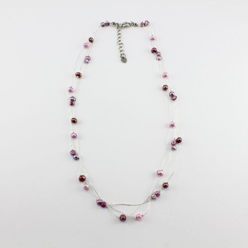 WSWN0050PU - MILLY - Purple Freshwater Pearl Necklace