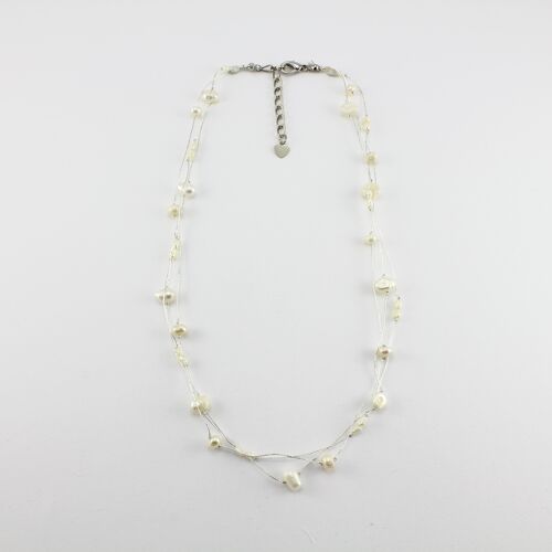 WSWN0050WH - MILLY - White Freshwater Pearl Necklace