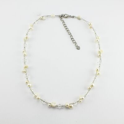 WSWN0017WH - SOPHIE - White Freshwater Pearl Necklace