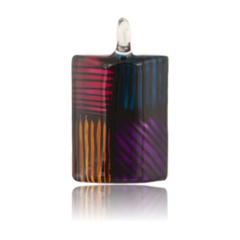 WSWN549 - Collier pendentif en verre multicolore 1