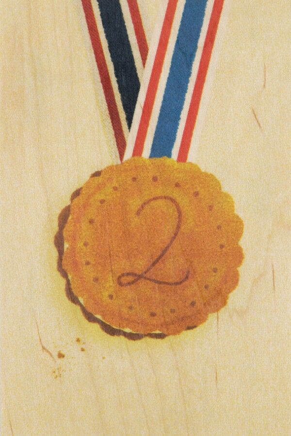 Holzpostkarte - Zahlen 2 bis