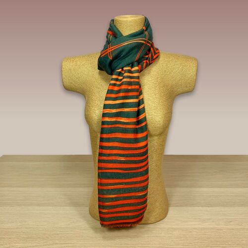 Orange Aztec Print Scarf