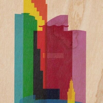 postal de madera - ciudades miami