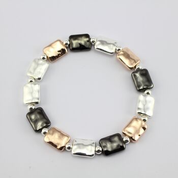 SWB004 - Bracelet Fashion Plaqué Rhodium - Argent, Or Rose, Gris