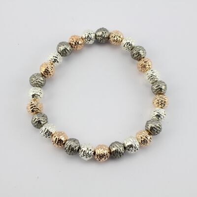 SWB007 - Fashion Rhodium Plated Bracelet - Silver, Grey, Rose Gold