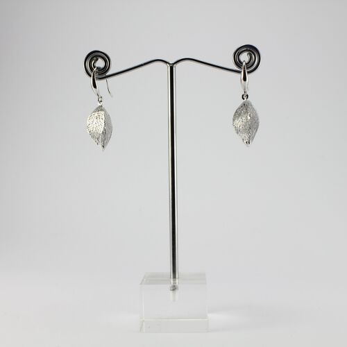 SWEG005 -  Fashion Earring - Silver Leaf  with Hook Clasp