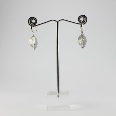 SWEG005 -  Fashion Earring - Silver Leaf  with Hook Clasp