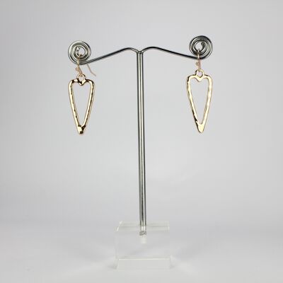 SWEG018 -  Fashion Earring - Rose Gold Heart with Hook Clasp