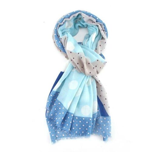 Blue, Dotty  Print Scarf