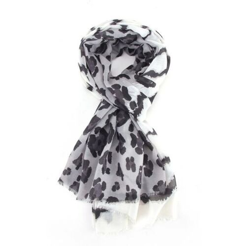 Silver, Zebra & Leopard Print Scarf