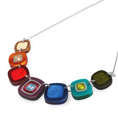 Multi-Coloured Resin Necklace