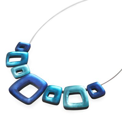 Blue Coloured Resin Necklace