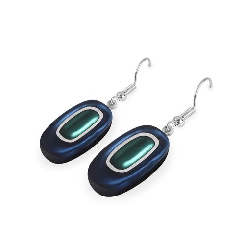 Blue & Teal Coloured Resin Earrings