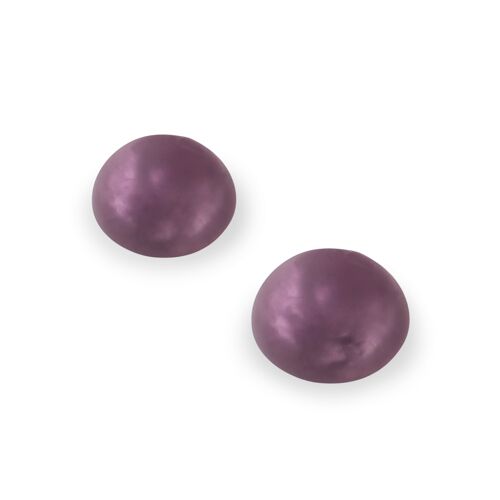 Purple Circle Resin Earrings