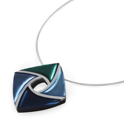 Blue & Green Resin Necklace