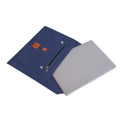 La sleeve - Custodia ecologica per laptop - 100% eco-feltro riciclato - 13 pollici - blu navy