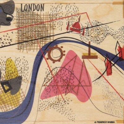 Carte postale en bois - paintown london