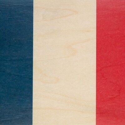 Carte postale en bois - flags France