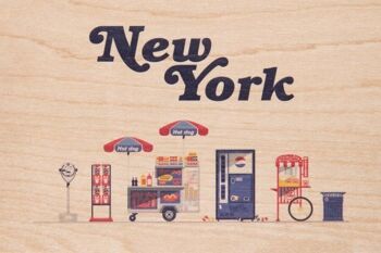 Carte postale en bois - Ny 3