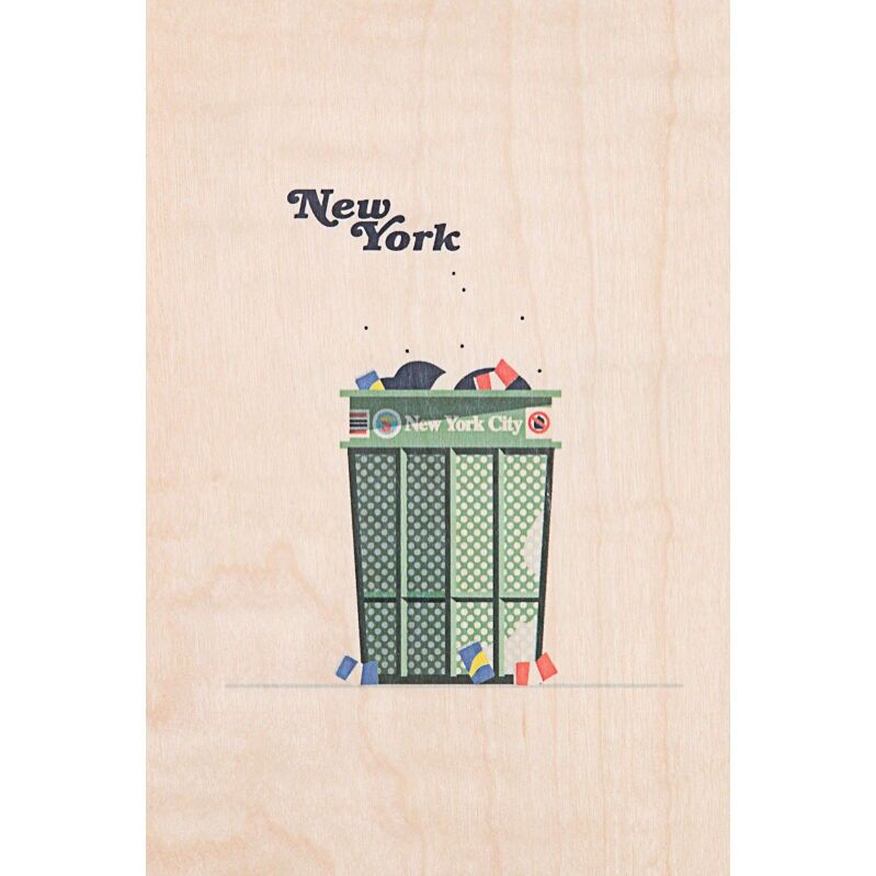 Holzpostkarte - Ny 4