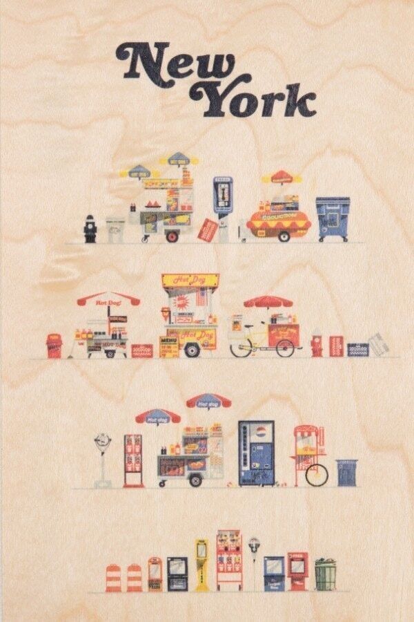 Holzpostkarte - Ny 10