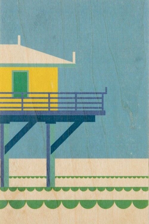 Carte postale en bois - miami seashore