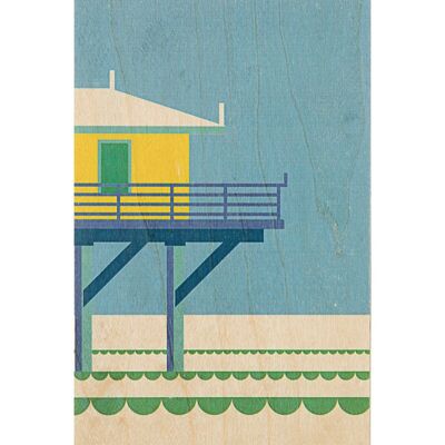 Carte postale en bois - miami seashore