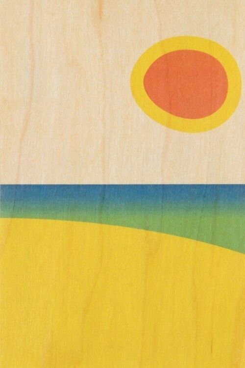 Carte postale en bois - miami sunset