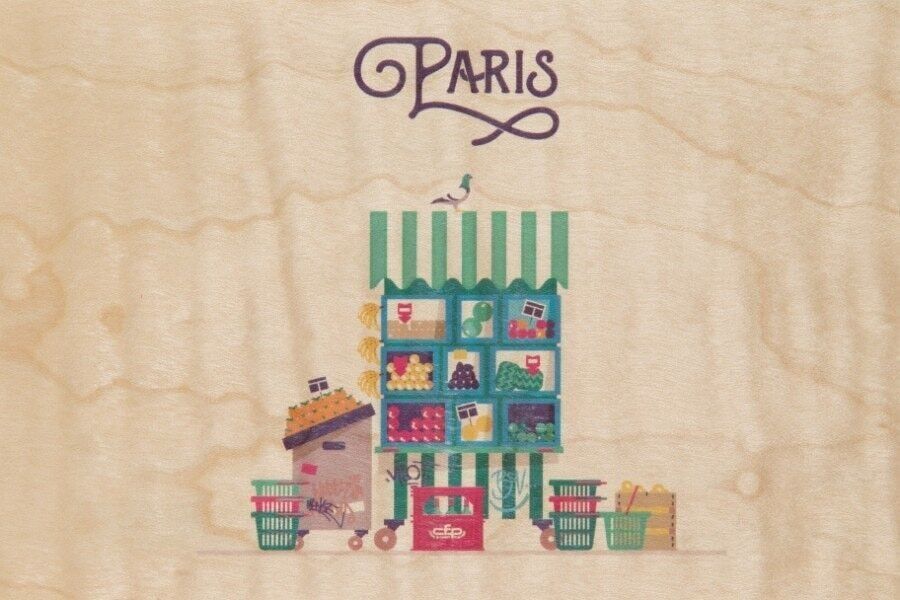 Wooden postcard - Paris 4