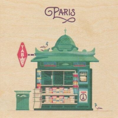 Postal de madera - París 6