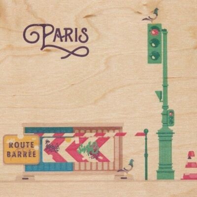 Wooden postcard - Paris 9
