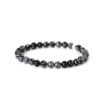 Bracelet obsidienne neige