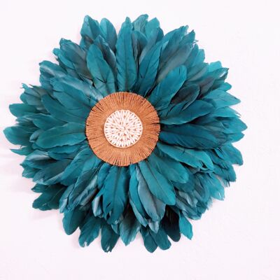 Juju hat vert/bleu canard et coquillages - 50 cm