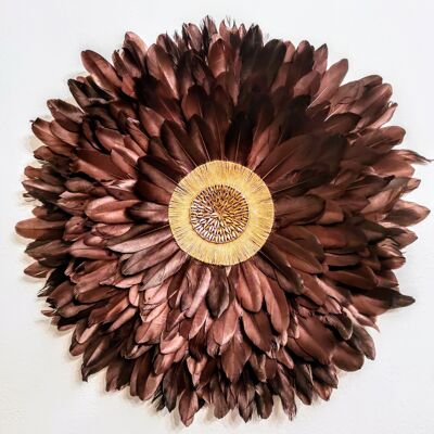Juju hat brown and feathers - 70 cm