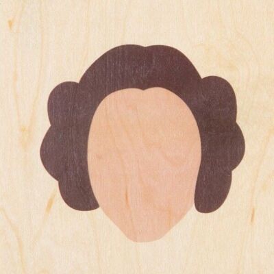 cartolina di legno - icone del film leia