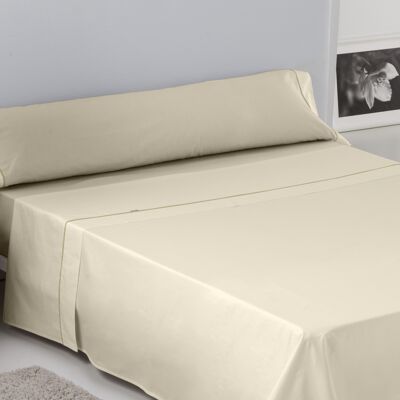 estelia - juego de sábanas color crema - cama de 150 (3 piezas) - 100% algodón - 144 hilos. gramage: 115