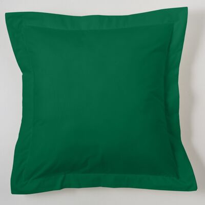 estelia - funda de cojín color verde billar - 55x55 cm - 50% algodón / 50% poliéster - 144 hilos. gramage: 115