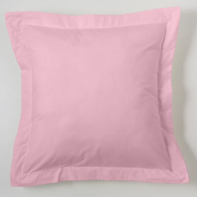 estelia - funda de cojín color rosa - 55x55 cm - 50% algodón / 50% poliéster - 144 hilos. gramage: 115