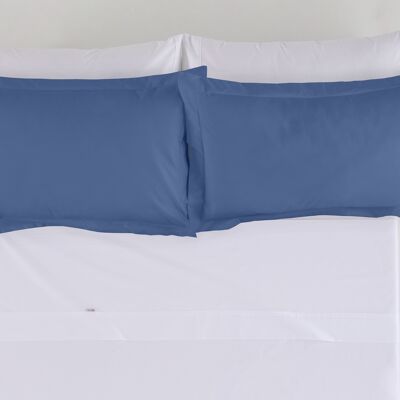estelia - funda de cojín color azulón - 50x75 cm - 50% algodón / 50% poliéster - 144 hilos. gramage: 115