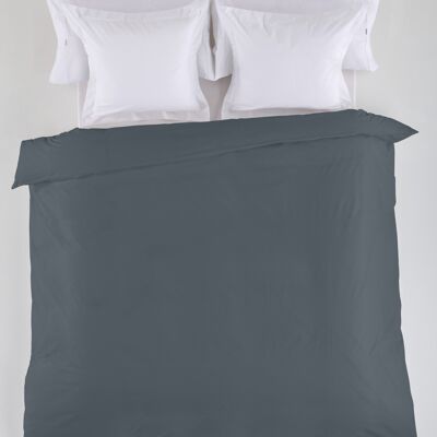 estelia - funda nordica lisa color gris - cama de 135/140 (1 pieza) - 50% algodón / 50% poliéster - 144 hilos. gramage: 115