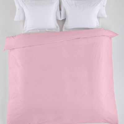 estelia - funda nordica lisa color rosa - cama de 135/140 (1 pieza) - 50% algodón / 50% poliéster - 144 hilos. gramage: 115