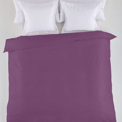 estelia - funda nordica lisa color berenjena - cama de 150/160 (1 pieza) - 50% algodón / 50% poliéster - 144 hilos. gramage: 115