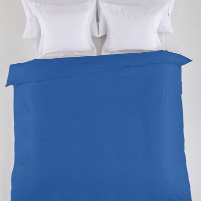 estelia - funda nordica lisa color azulón - cama de 150/160 (1 pieza) - 50% algodón / 50% poliéster - 144 hilos. gramage: 115