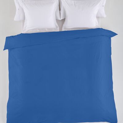 estelia - funda nordica lisa color azulón - cama de 150/160 (1 pieza) - 50% algodón / 50% poliéster - 144 hilos. gramage: 115