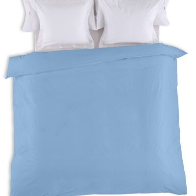 estelia - funda nordica lisa color azul claro - cama de 150/160 (1 pieza) - 50% algodón / 50% poliéster - 144 hilos. gramage: 115