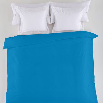 estelia - funda nordica lisa color azul - cama de 150/160 (1 pieza) - 50% algodón / 50% poliéster - 144 hilos. gramage: 115