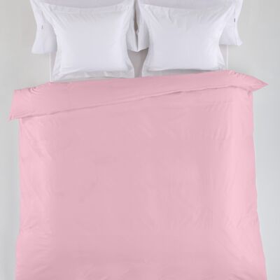 estelia - funda nordica lisa color rosa - cama de 150/160 (1 pieza) - 50% algodón / 50% poliéster - 144 hilos. gramage: 115